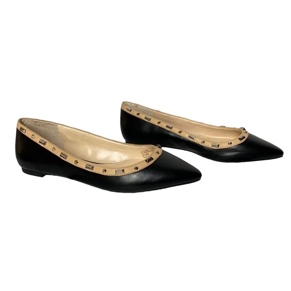 INC Zabbie Pointy toe studded Black Flats Sz 5.5 ballet